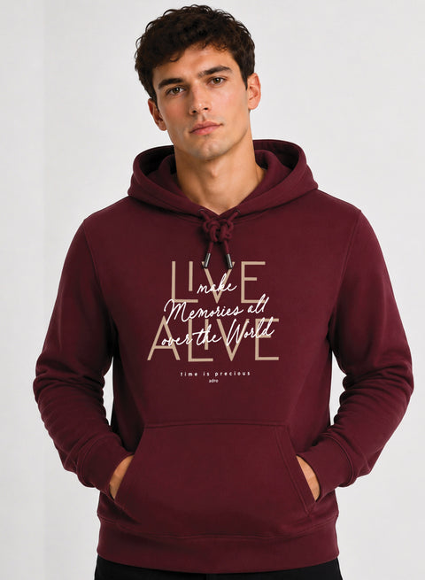 ADRO Live Memories Printed Pullover Hoodie