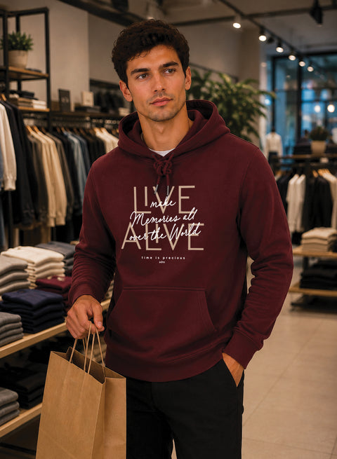 ADRO Live Memories Printed Pullover Hoodie