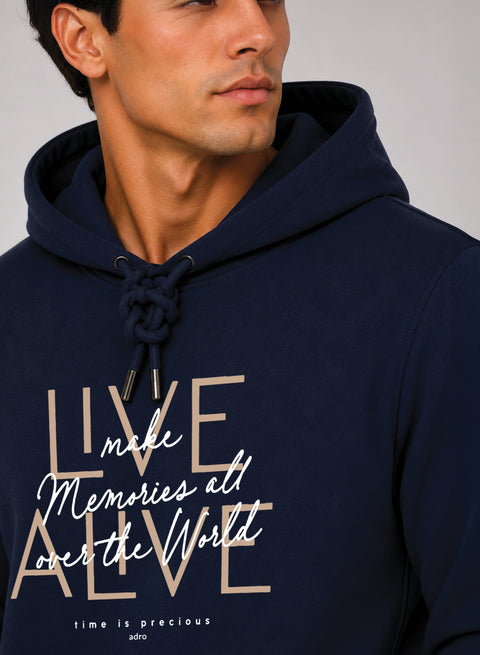 ADRO Live Memories Printed Pullover Hoodie