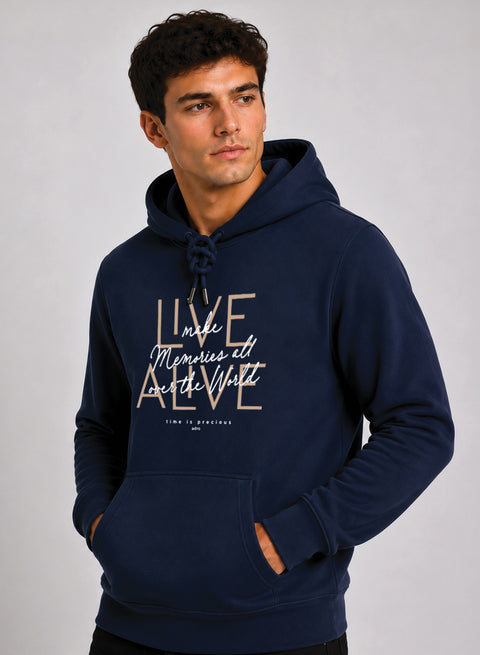 ADRO Live Memories Printed Pullover Hoodie