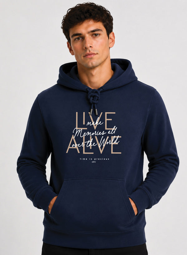 ADRO Live Memories Printed Pullover Hoodie
