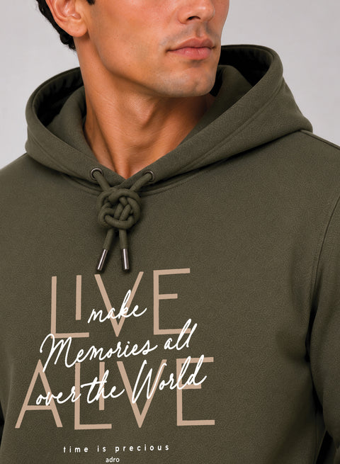ADRO Live Memories Printed Pullover Hoodie