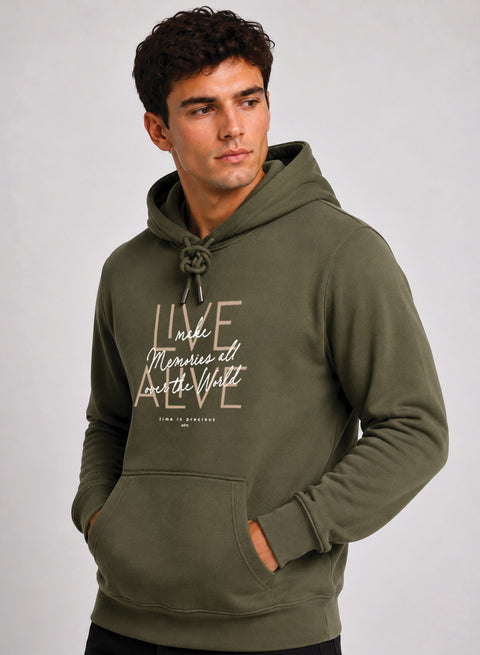 ADRO Live Memories Printed Pullover Hoodie