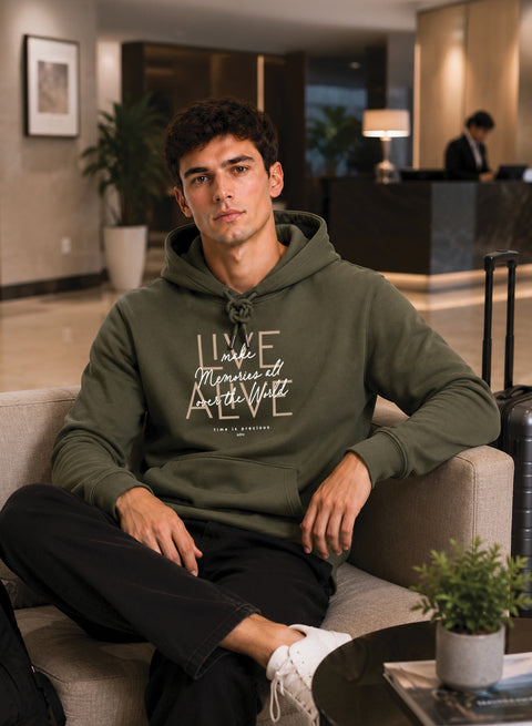 ADRO Live Memories Printed Pullover Hoodie