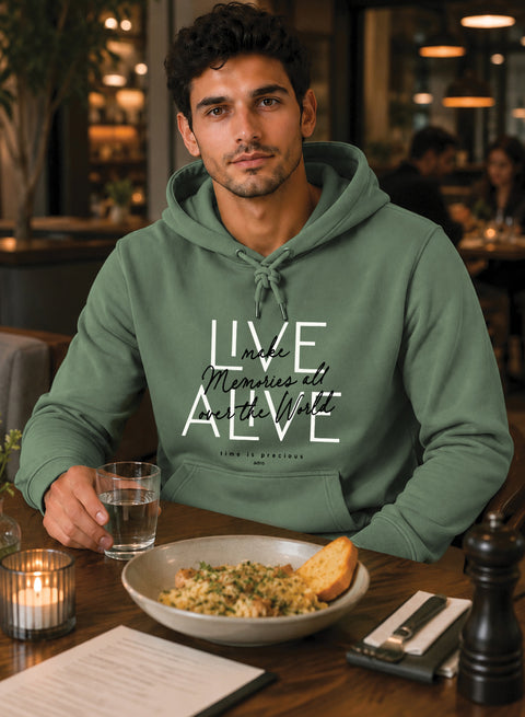 ADRO Live Memories Printed Pullover Hoodie