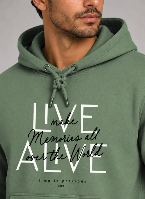 ADRO Live Memories Printed Pullover Hoodie