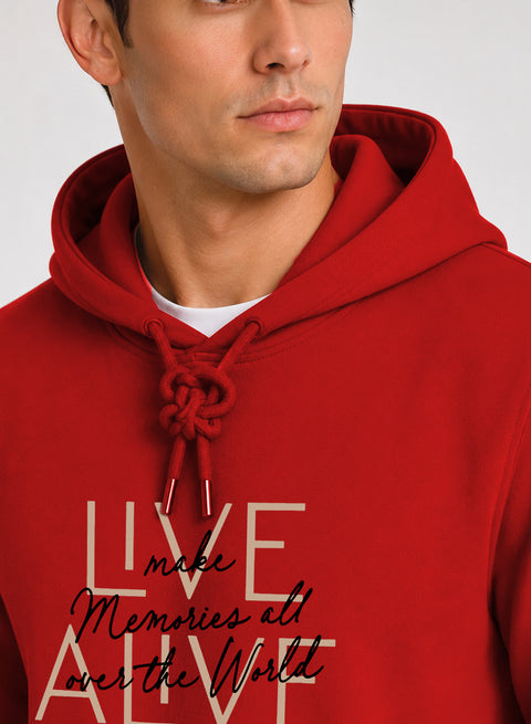 ADRO Live Memories Printed Pullover Hoodie