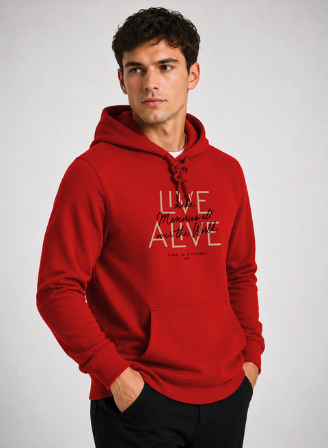 ADRO Live Memories Printed Pullover Hoodie