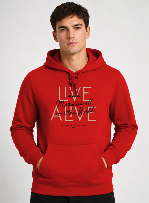 ADRO Live Memories Printed Pullover Hoodie