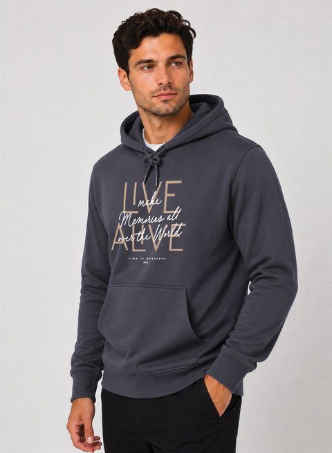 ADRO Live Memories Printed Pullover Hoodie