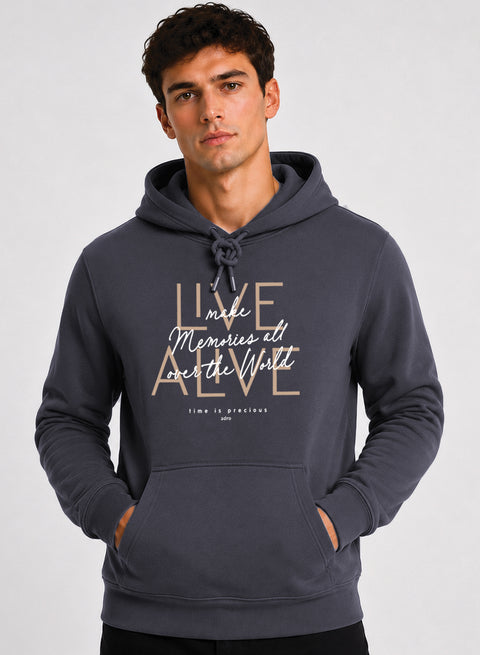 ADRO Live Memories Printed Pullover Hoodie