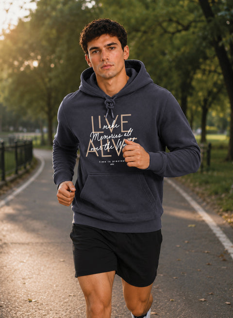 ADRO Live Memories Printed Pullover Hoodie