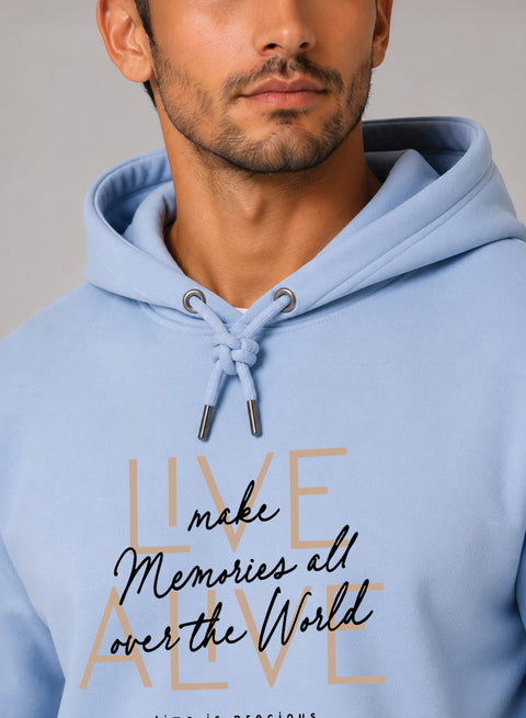 ADRO Live Memories Printed Pullover Hoodie