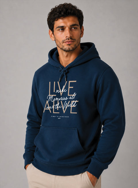 ADRO Live Memories Printed Pullover Hoodie
