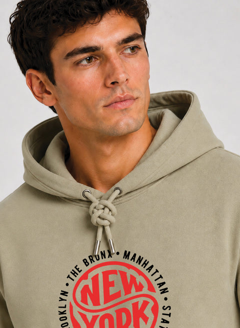 ADRO New York Printed Pullover Hoodie