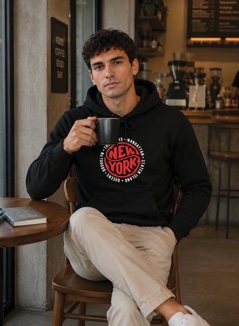 ADRO New York Printed Pullover Hoodie
