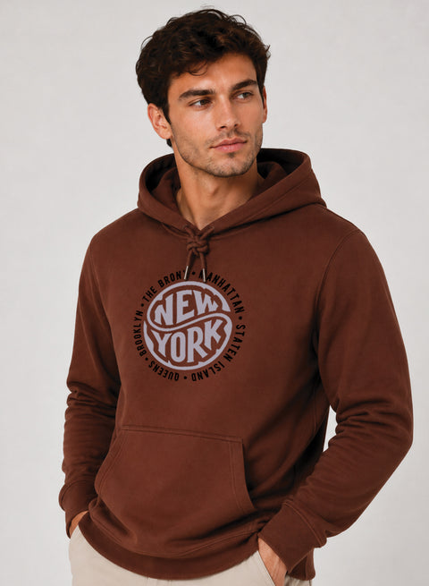 ADRO New York Printed Pullover Hoodie