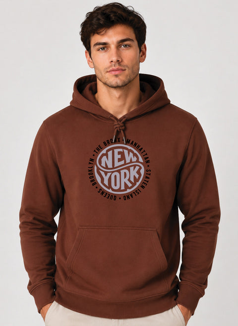 ADRO New York Printed Pullover Hoodie