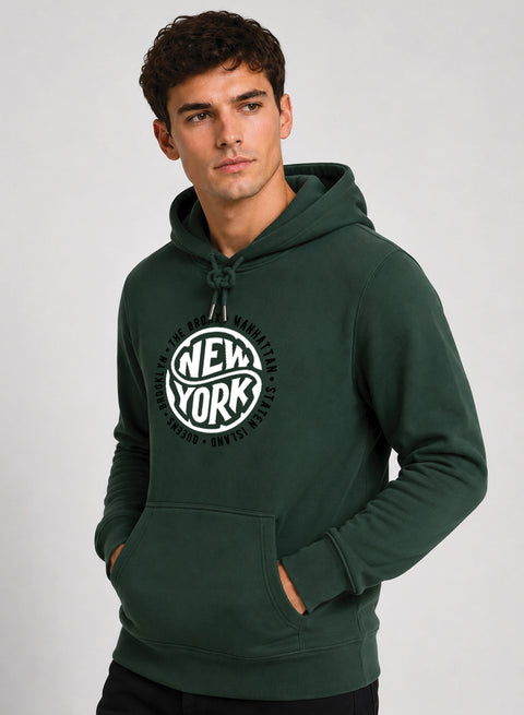 ADRO New York Printed Pullover Hoodie