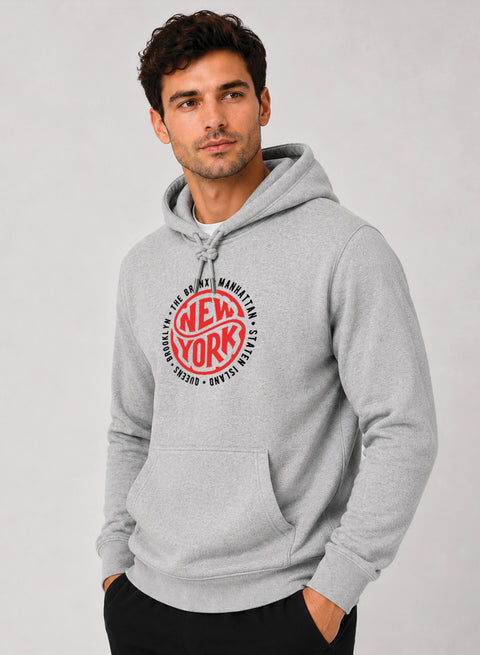 ADRO New York Printed Pullover Hoodie