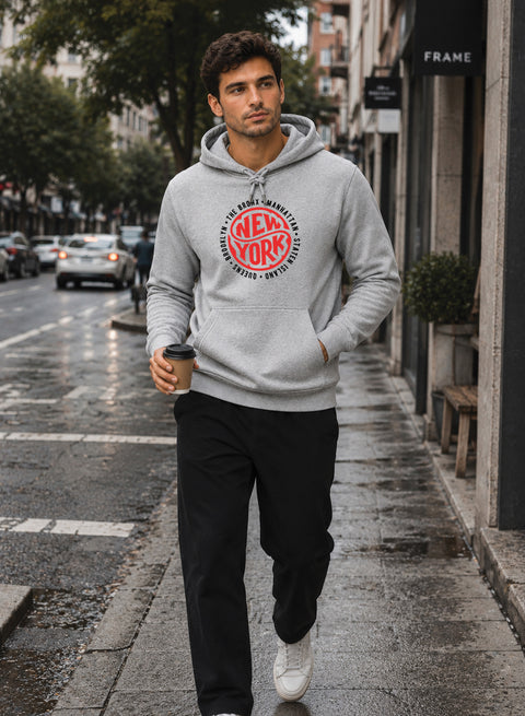ADRO New York Printed Pullover Hoodie