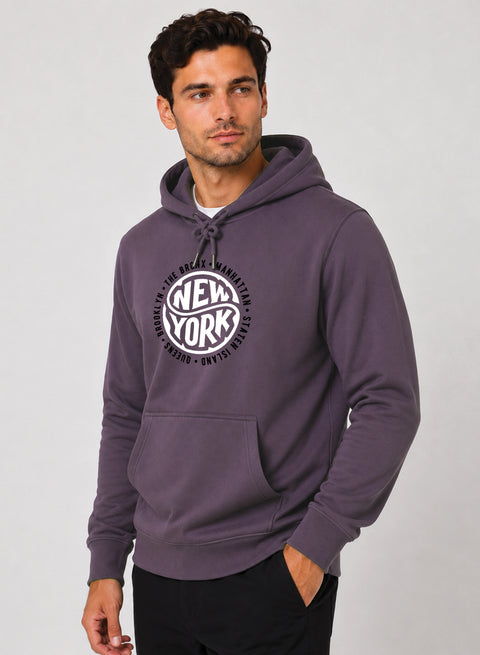 ADRO New York Printed Pullover Hoodie