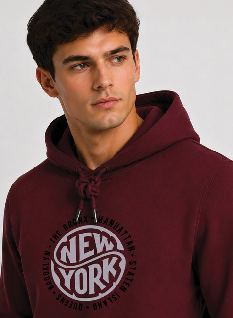 ADRO New York Printed Pullover Hoodie