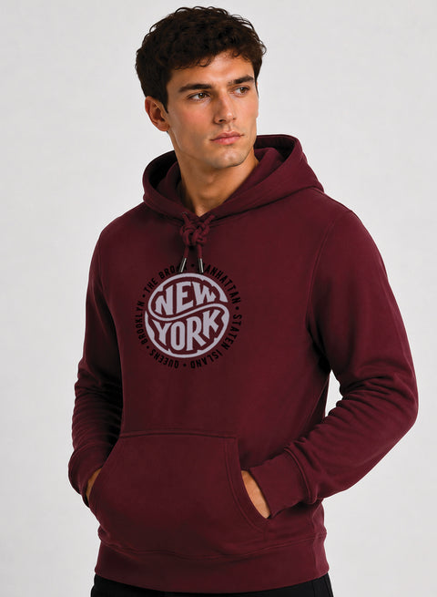 ADRO New York Printed Pullover Hoodie