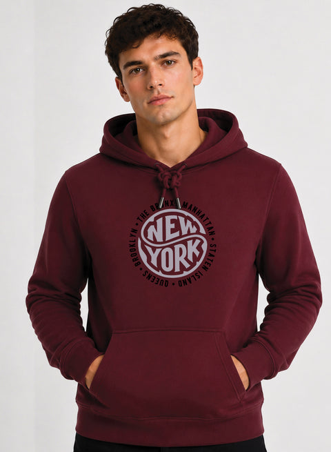 ADRO New York Printed Pullover Hoodie