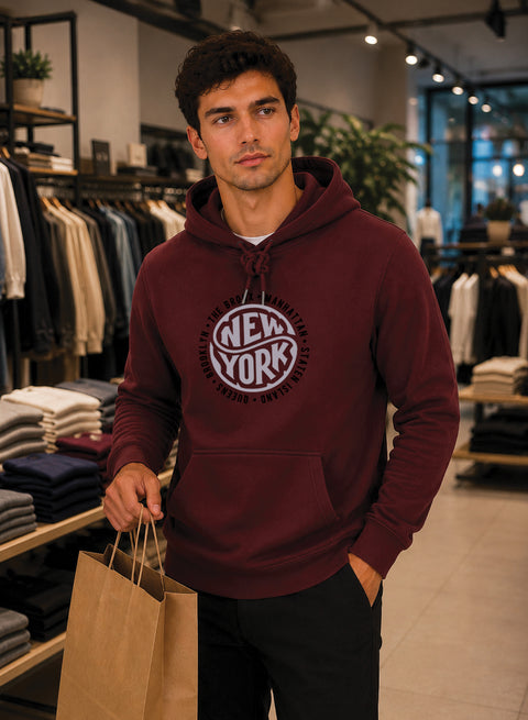 ADRO New York Printed Pullover Hoodie
