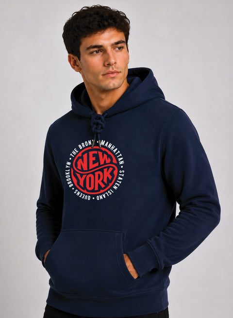 ADRO New York Printed Pullover Hoodie