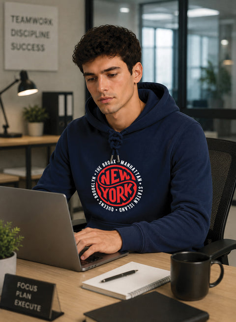 ADRO New York Printed Pullover Hoodie
