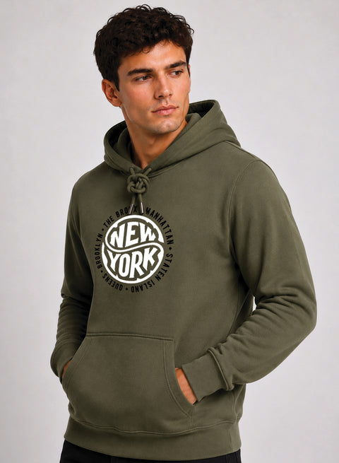 ADRO New York Printed Pullover Hoodie
