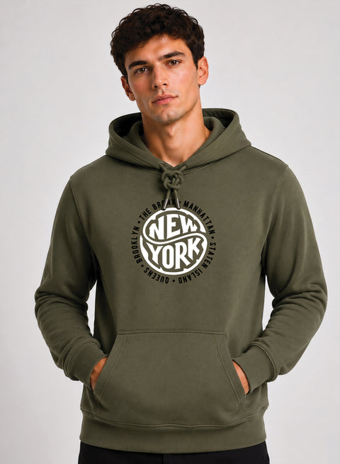 ADRO New York Printed Pullover Hoodie