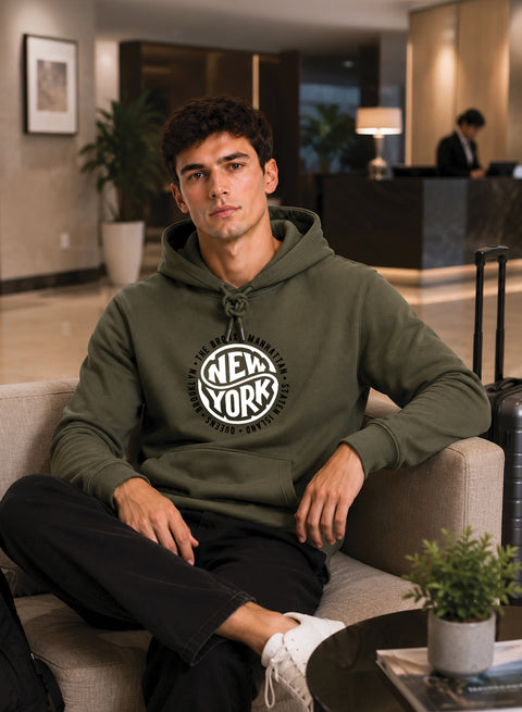 ADRO New York Printed Pullover Hoodie