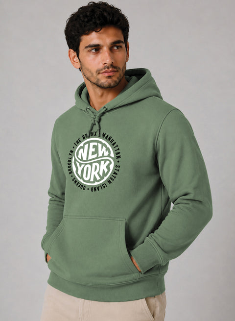 ADRO New York Printed Pullover Hoodie