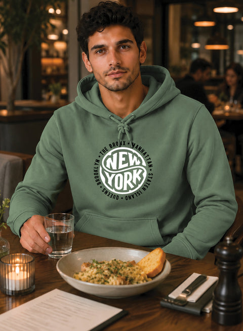 ADRO New York Printed Pullover Hoodie