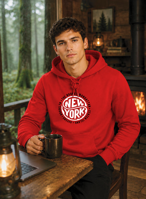 ADRO New York Printed Pullover Hoodie