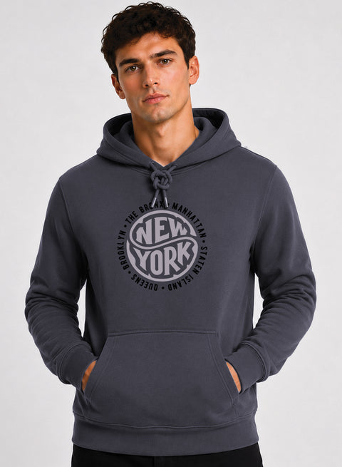 ADRO New York Printed Pullover Hoodie
