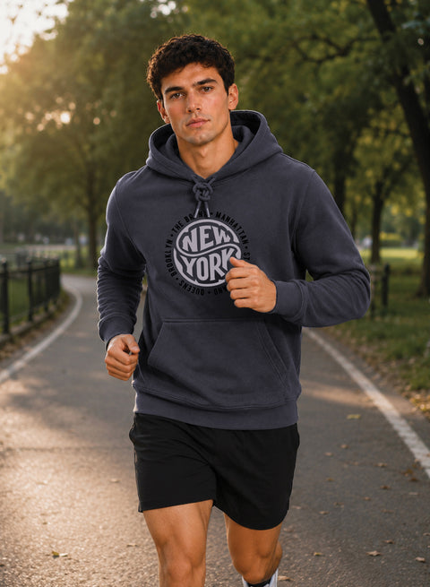 ADRO New York Printed Pullover Hoodie