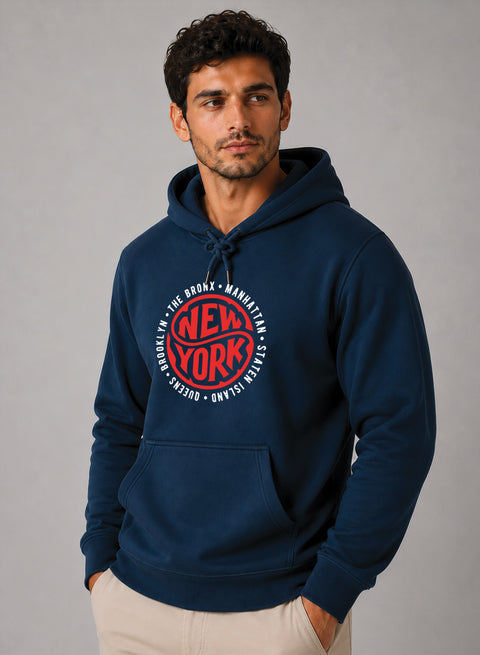 ADRO New York Printed Pullover Hoodie