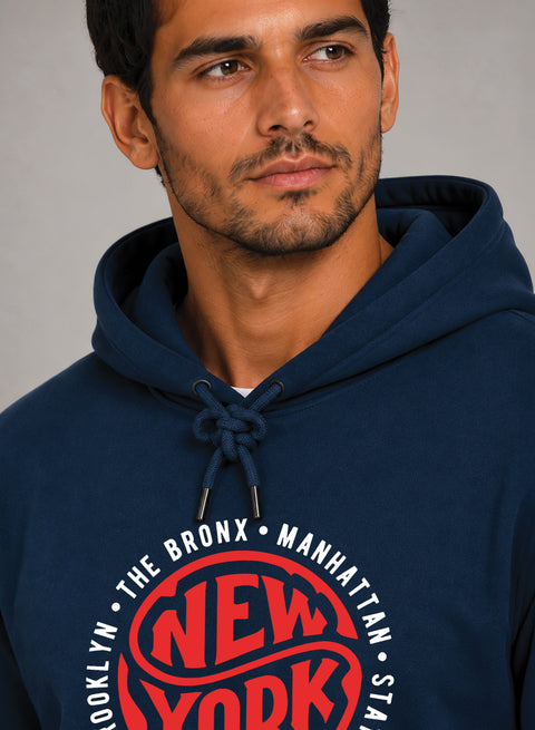 ADRO New York Printed Pullover Hoodie