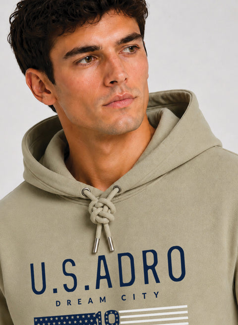 ADRO US ADRO Printed Pullover Hoodie