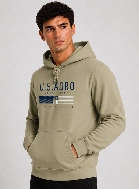 ADRO US ADRO Printed Pullover Hoodie