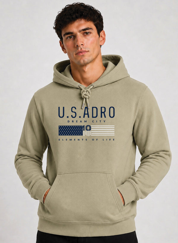 ADRO US ADRO Printed Pullover Hoodie