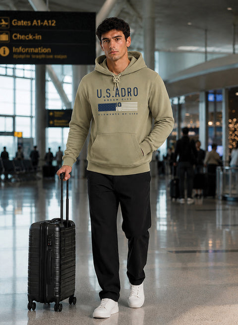 ADRO US ADRO Printed Pullover Hoodie