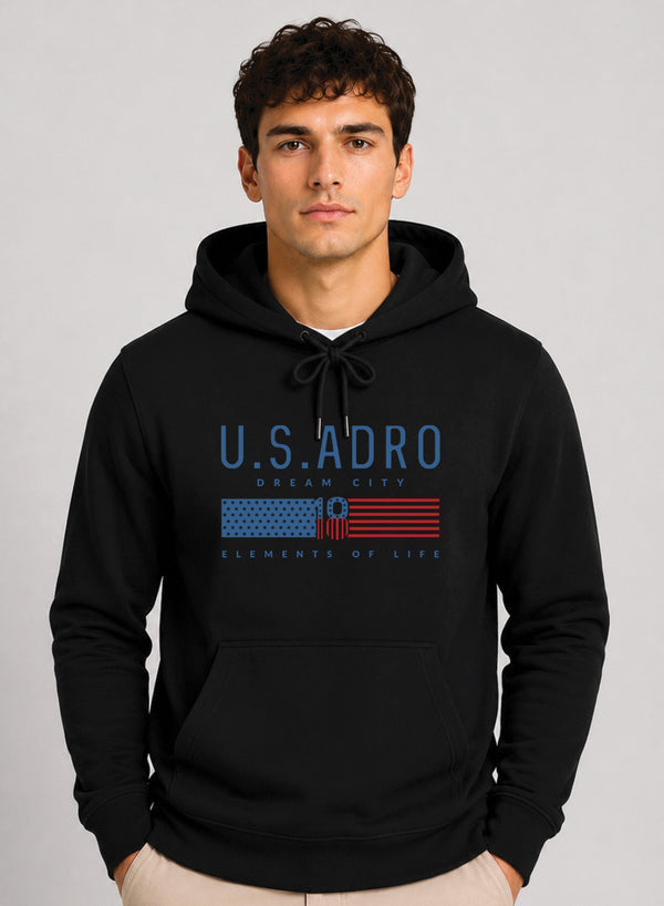 ADRO US ADRO Printed Pullover Hoodie