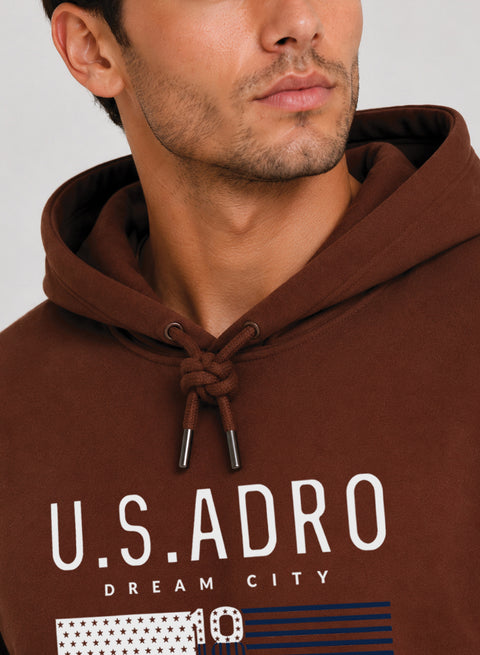 ADRO US ADRO Printed Pullover Hoodie