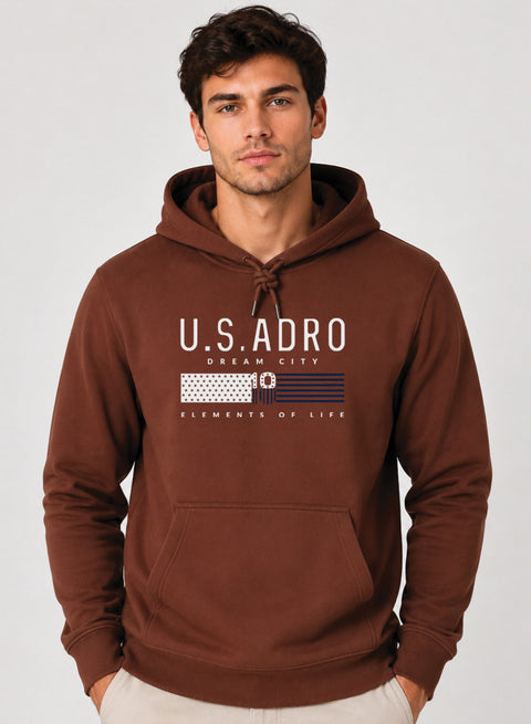 ADRO US ADRO Printed Pullover Hoodie