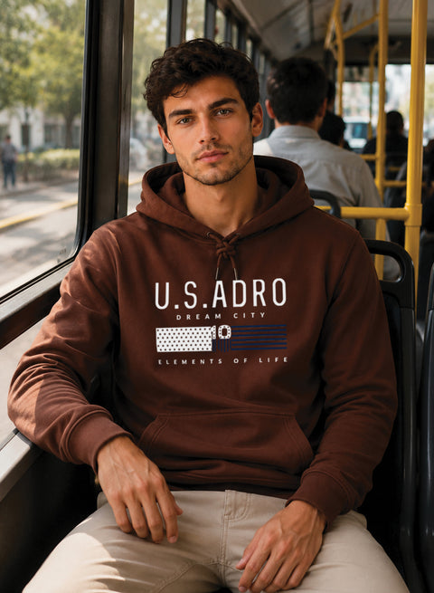 ADRO US ADRO Printed Pullover Hoodie